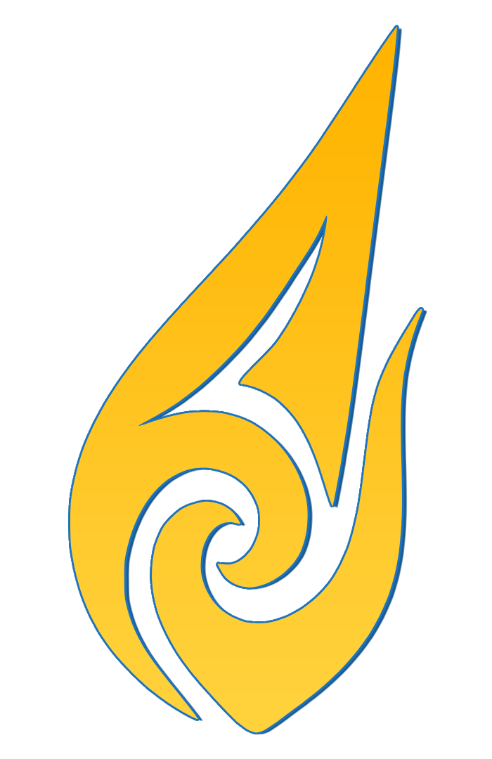 Acclaimed James logo in gold gradient with blue trim, stylized flame design. Online Income Made Simple