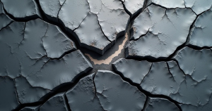 Featured image for "Profit Over Prevention": Fractured slate surface splitting apart to reveal a pale seam beneath.