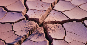 Featured image for "safelist site banned me for complaining": Sun-cracked clay bursting into dust at one point of pressure, rose and violet tones.