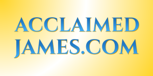 Acclaimed James.com in gold and blue gradient, symbolizing clarity, trust, and digital professionalism.